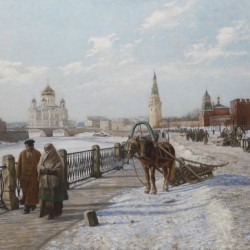 View of the Moscow Kremlin and the Church of Christ the Saviour